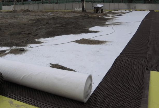 geotextile fabric under pavers